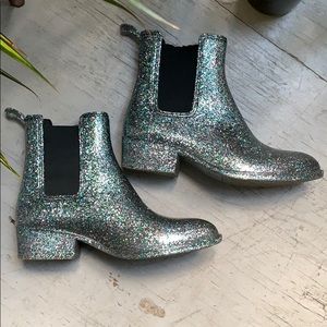 Jeffrey Campbell Glitter Stormy Rain Boots